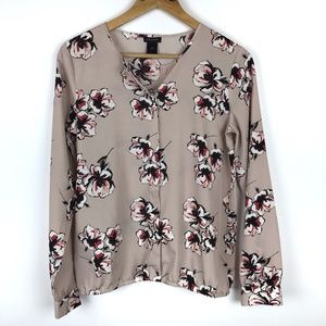 Ann Taylor | Hidden Button Down Floral Blouse